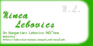 minea lebovics business card